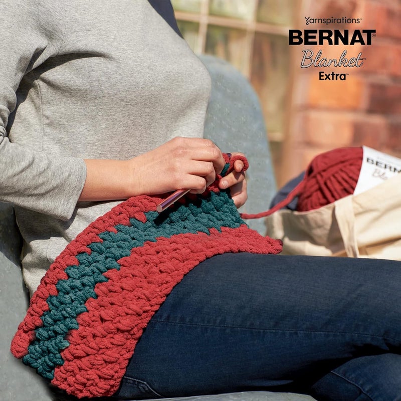 Bernat Blanket Extra Vapor Gray Yarn - 2 Pack of 300g/10.5oz - Polyester - 7 Jumbo - 97 Yards - Knitting/Crochet - Image 4